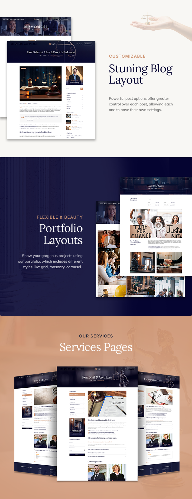 Lagix - Attorney & Law Firm WordPress Theme