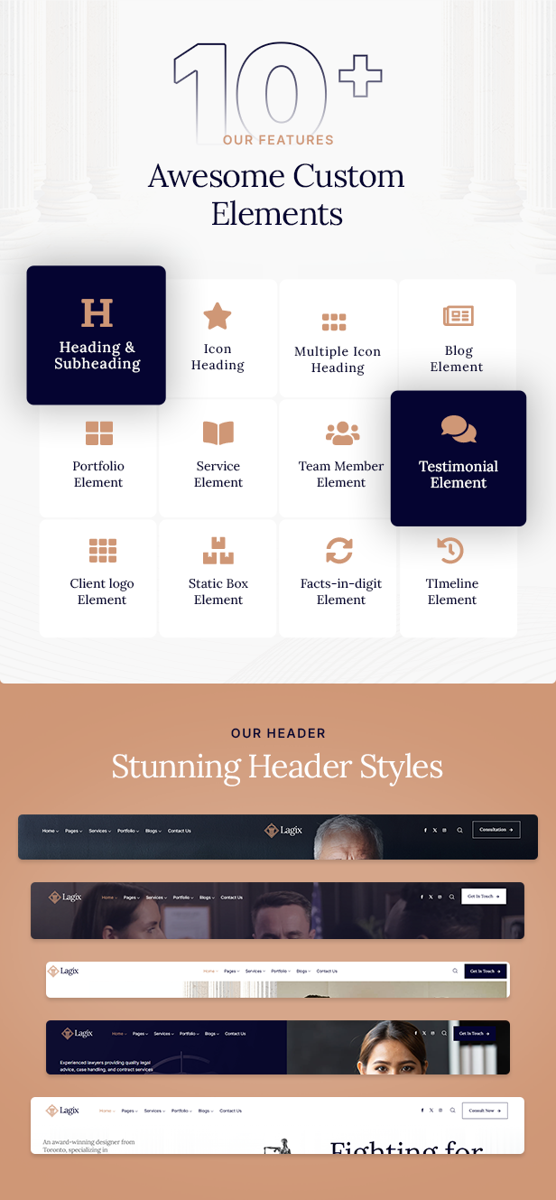 Lagix - Attorney & Law Firm WordPress Theme